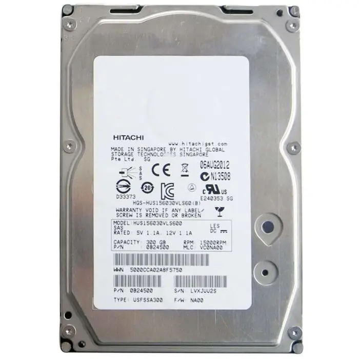 Hard Drive HGST 300GB 15K SAS 6G 3.5 512n 64MB 0B24500