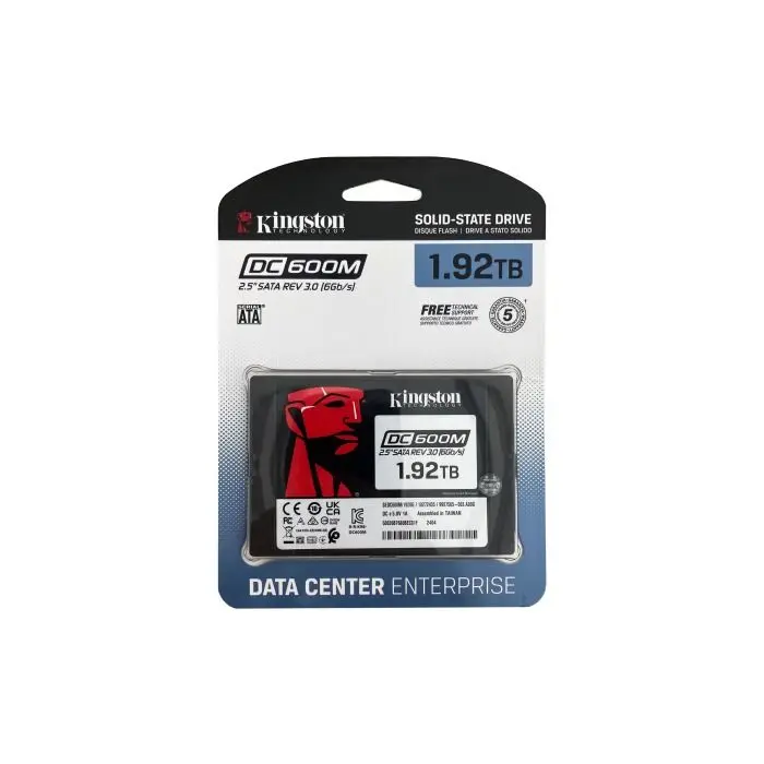 Hard drive Kingston 1.92TB SSD SATA 6G 2.5" TLC SEDC600M/1920G