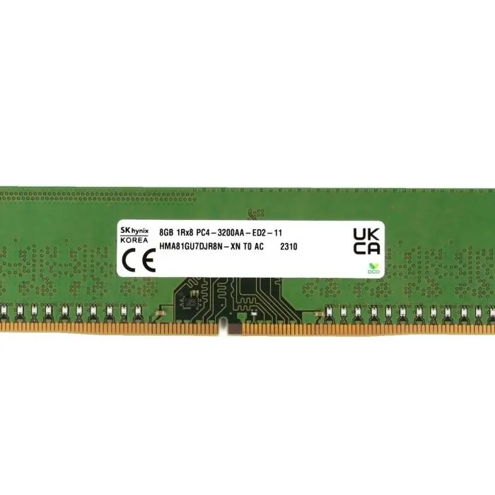 Pamięć RAM Hynix 8GB 1Rx8 PC4-25600 DDR4 UDIMM ECC 3200MHz HMA81GU7DJR8N-XN
