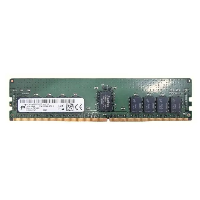 Pamięć RAM Micron 16GB 2Rx8 DDR4-3200AA DDR4 RDIMM ECC 3200MHz MTA18ASF2G72PDZ-3G2E1