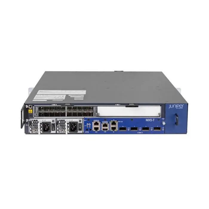 Router Juniper Network MX5-T with 20x1GbE, 2xPSU
