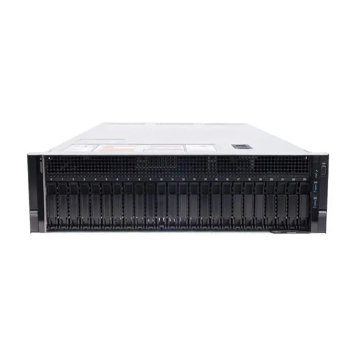 Server Dell R940 24x2.5" with 4x Gold 6134, 64GB RAM, H730P, 2x 960GB SSD SATA 2.5", 4x1GbE, 2xPSU, Rails, iDRAC 9 Enterprise