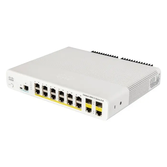 Switch Cisco 2960C 12x100MbE RJ45 PoE 2x1Gb Uplink WS-C2960C-12PC-L