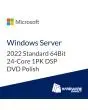 System Operacyjny Microsoft Windows Server 2022 Standard 64Bit 24-Core 1PK DSP DVD Polish