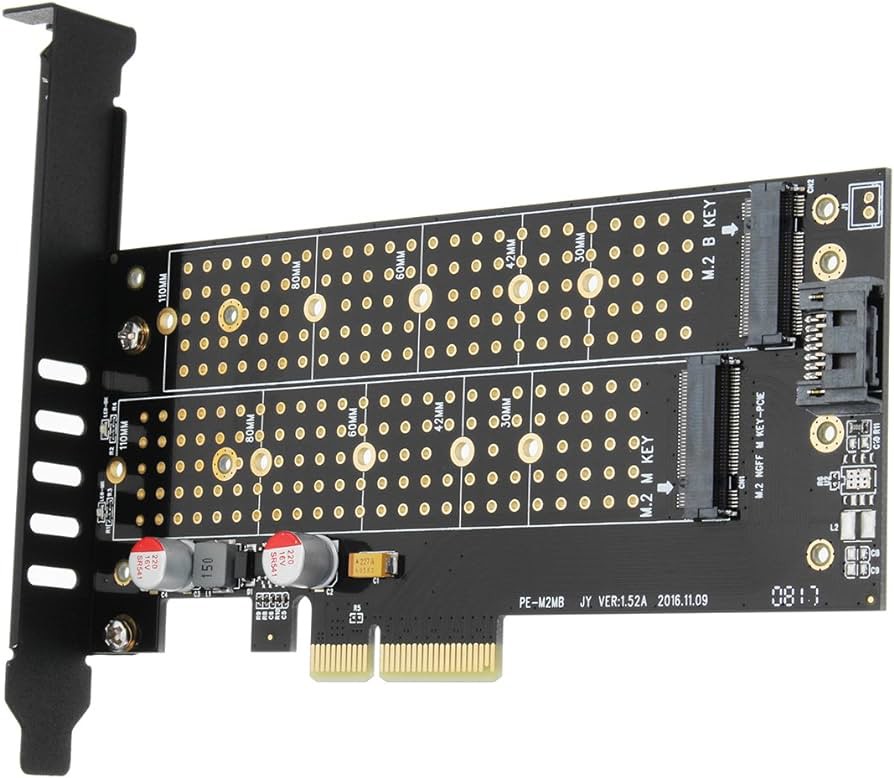 Adapter NVMe SSD 2xM.2 NGFF 2230/22110 do PCIe 3.0x4 PE-M2MB