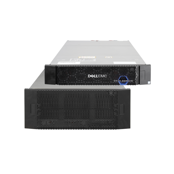 Dell DataDomain DD9300 storage array with 192GB of RAM, 8x4TB drives, 4x800GB SAS SSDs, and a DS60 storage shelf with 45x4TB 12G SAS 3.5" drives