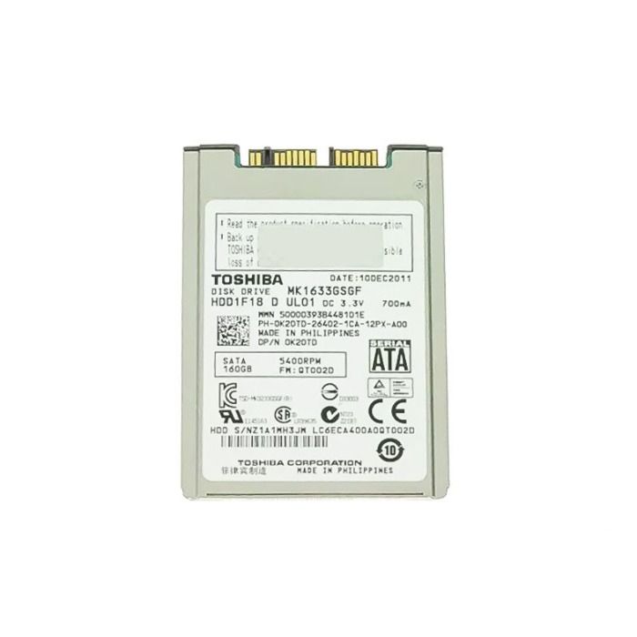 Dysk twardy Dell 160GB 5.4K SATA 3G 1.8" 8MB X812M