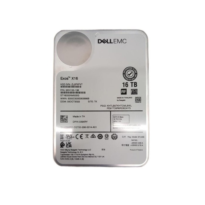 Dysk twardy Dell 16TB 7.2K HDD SATA 6G 3.5" 512e 39XRY