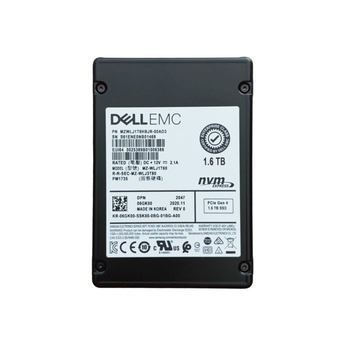 Dysk twardy Dell 1.6TB SSD NVMe PCIe 4.0x4 U.2 2.5" V-NAND TLC MU 6GK00