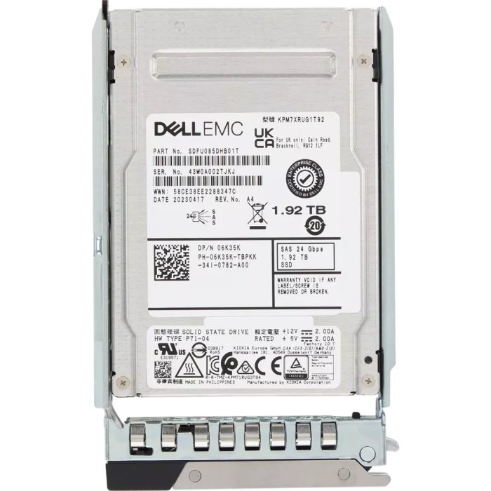 Dysk twardy Dell 1.92TB SSD SAS-4 24G 2.5" 3D TLC RI SIE 512e 6K35K
