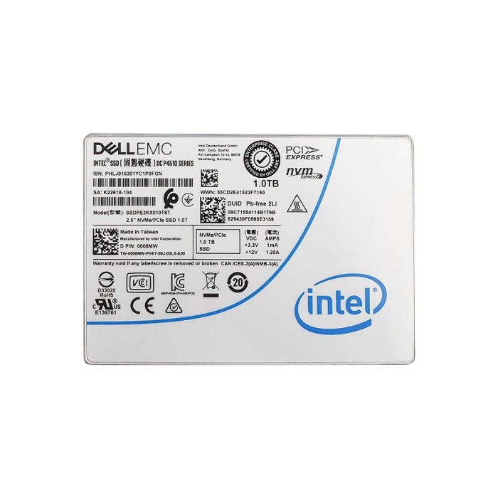 Dysk twardy Dell 1TB SSD PCIe NVMe 3.1x4 U.2 2.5" TLC 512e RI 008MW