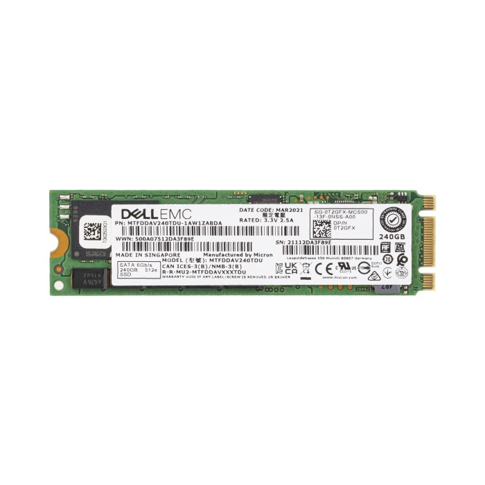 Dysk twardy Dell 240GB SSD SATA 6G M.2 2280 T2GFX
