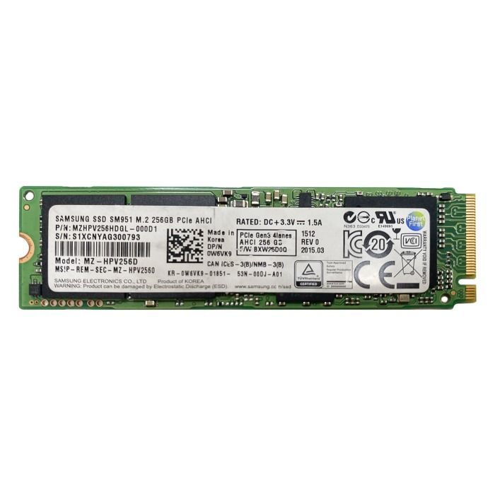 Dysk twardy Dell 256GB SSD NVMe 3.0x4 M.2 2280 MLC AES-256 W6VK9