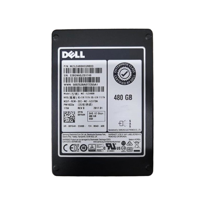 Dysk twardy Dell 480GB SSD SAS 12G 2.5" TLC RI 8Y64H