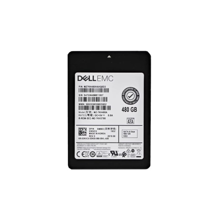 Dysk twardy Dell 480GB SSD SATA 6G 2.5" TLC MU 3KVC5