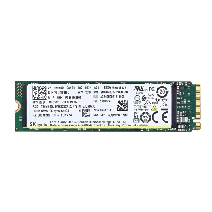 Dysk twardy Dell 512GB SSD NVMe PCIe 4.0x4 M.2 2280 491RD