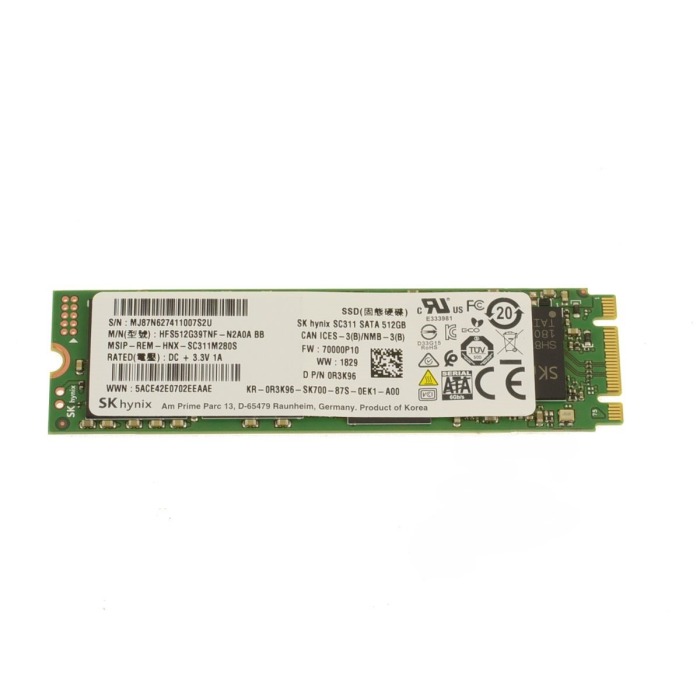 Dysk twardy Dell 512GB SSD SATA 6G M.2 2280 3D TLC NAND R3K96