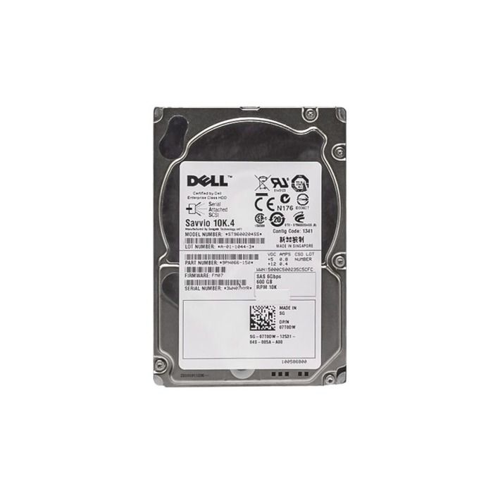 Dysk twardy Dell 600GB 10K SAS 6G 2.5" 512n 16MB 7T0DW