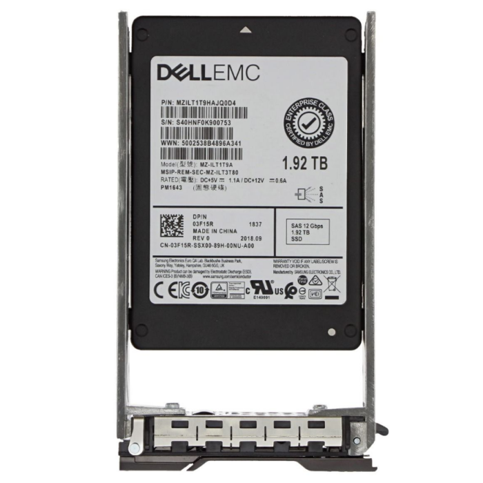 Dysk twardy Dell Compellent 1.92TB SSD SAS 12G 2.5" RI 3F15R-CMPv
