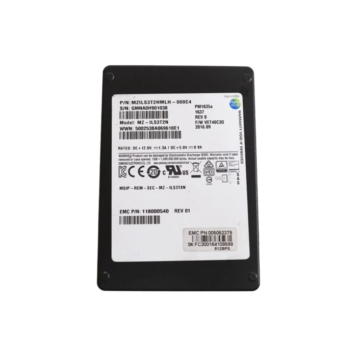 Dysk twardy EMC Samsung 3.2TB PM1635a 12G SAS SSD 2.5" TLC MU 118000540