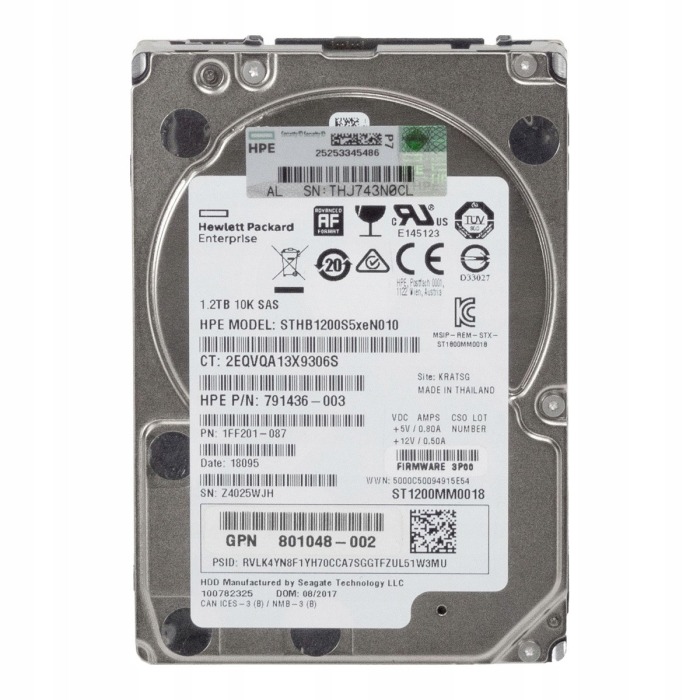 Dysk twardy HPE 1.2TB 10K HDD SAS 6G 2.5" 791436-003