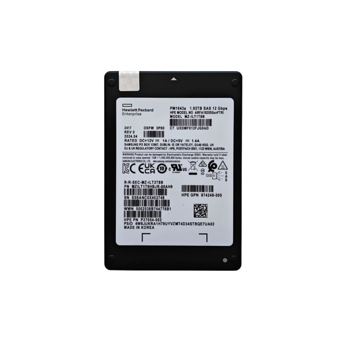 Dysk twardy HPE 1.92TB SSD SAS 12G 2.5" RI 874248-005
