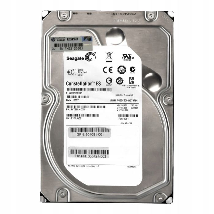 Dysk twardy HPE 2TB HDD SAS 6G 3.5" 658427-002