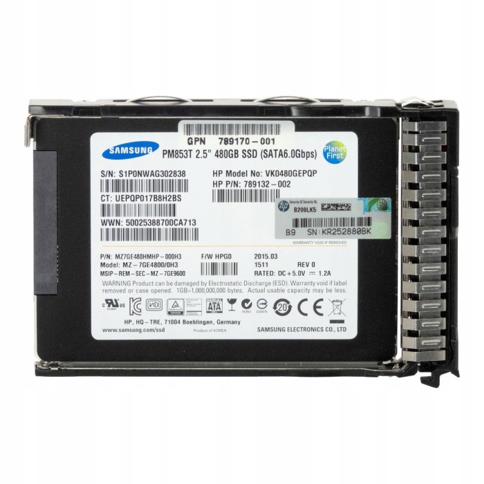 Dysk twardy HPE 480GB HDD SATA 6G 2.5" RI 789132-002