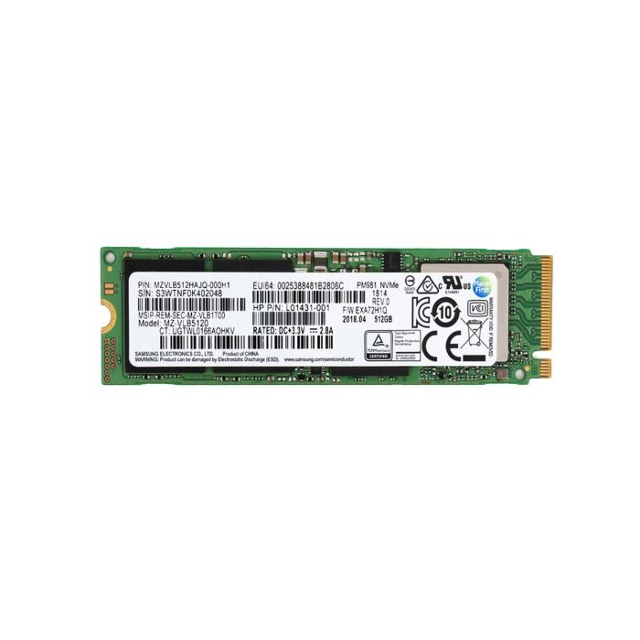 Dysk twardy HPE 512GB SSD NVMe M.2 2280 3D TLC NAND L01431-001