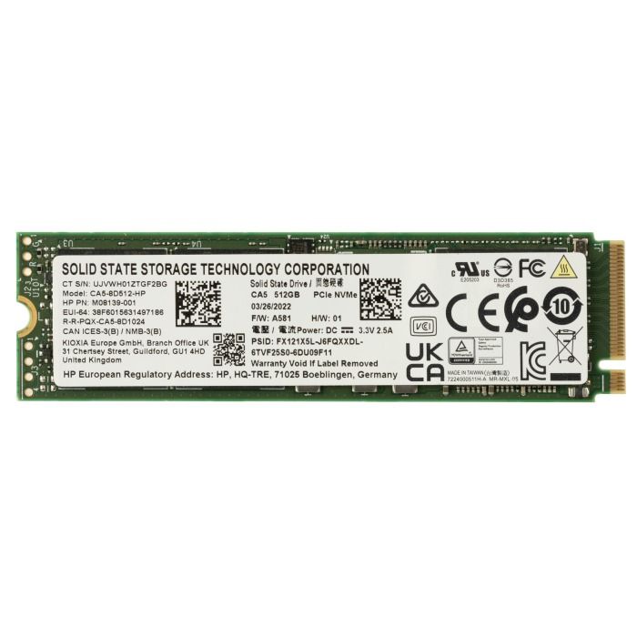 Dysk twardy HPE 512GB SSD NVMe PCIe 3.0x4 M.2 2280 TLC M08139-001