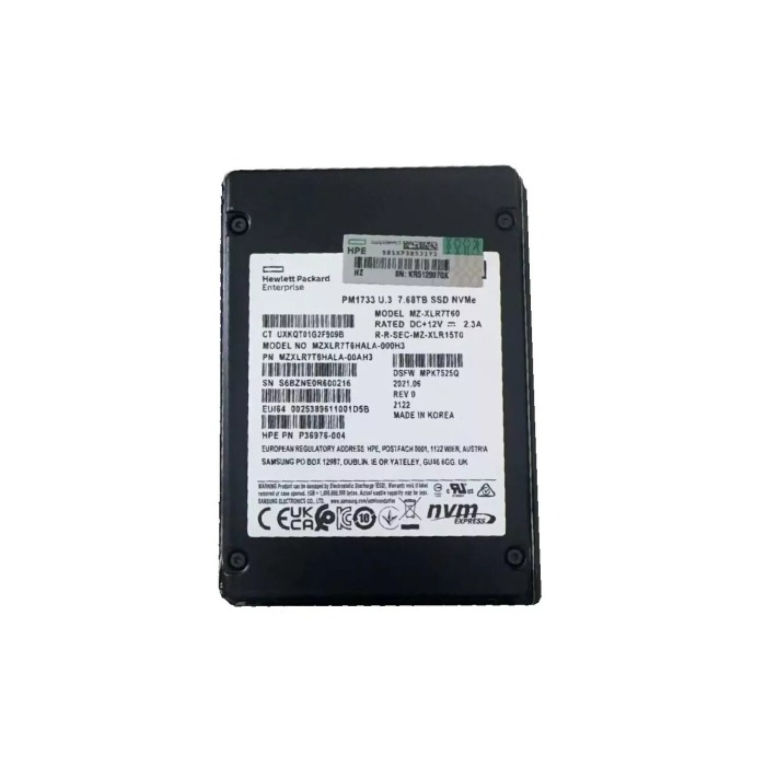 Dysk twardy HPE 7.68TB SSD NVMe PCIe 4.0x4 U.2 2.5" RI P36976-004