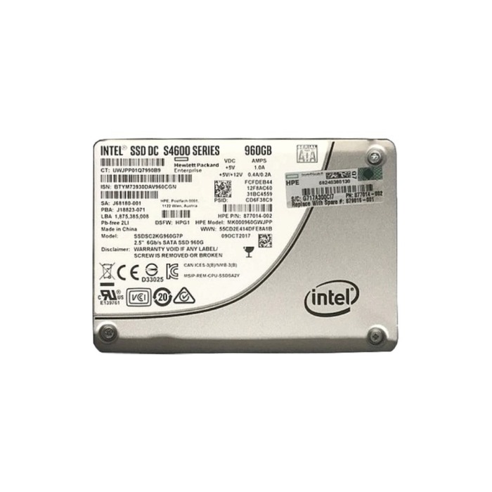 Dysk twardy HPE 960GB SSD SATA 6G 2.5" 3D TLC NAND MU AES-256 512b 877014-002