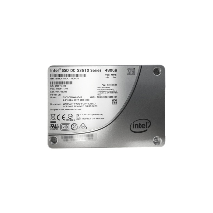 Dysk twardy Intel 480GB SSD SATA 6G 2.5" MLC MU SSDSC2BX480G4K
