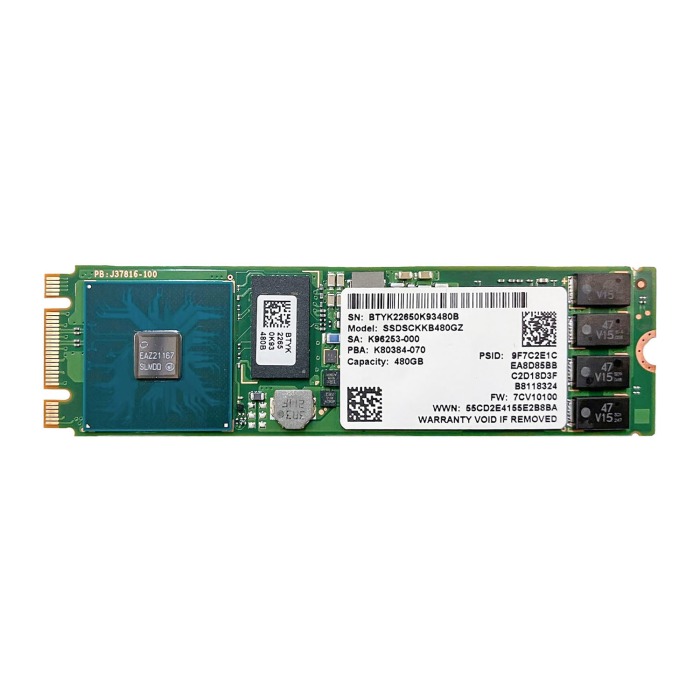 Dysk twardy Intel 480GB SSD SATA 6G M.2 2280 TLC RI AES-256 SSDSCKKB480GZ01