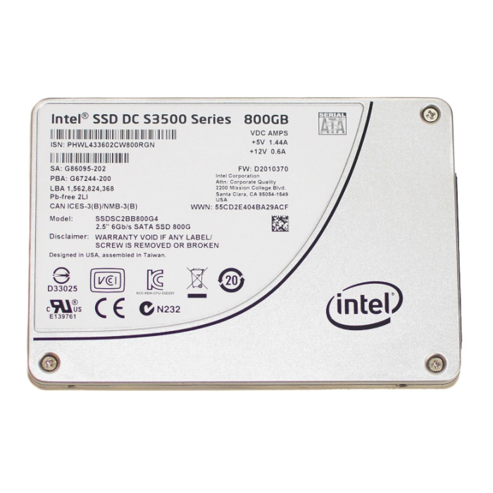 Dysk twardy Intel DC S3500 800GB SSD SATA 6G 2.5" MLC RI G86095-202