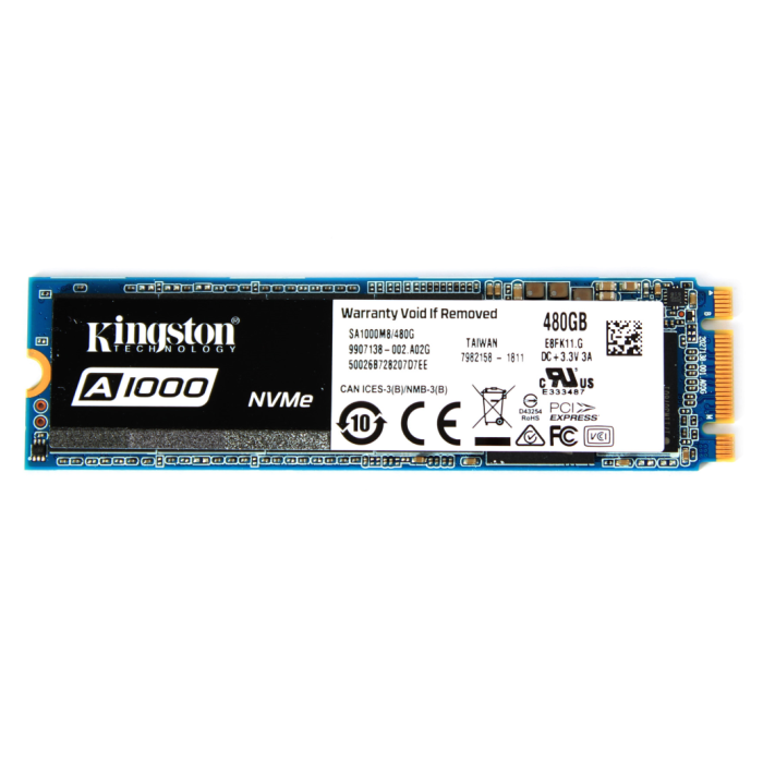 Dysk twardy Kingston 480GB SSD PCIe NVMe 3.0x2 M.2 2280 SA1000M8/480G