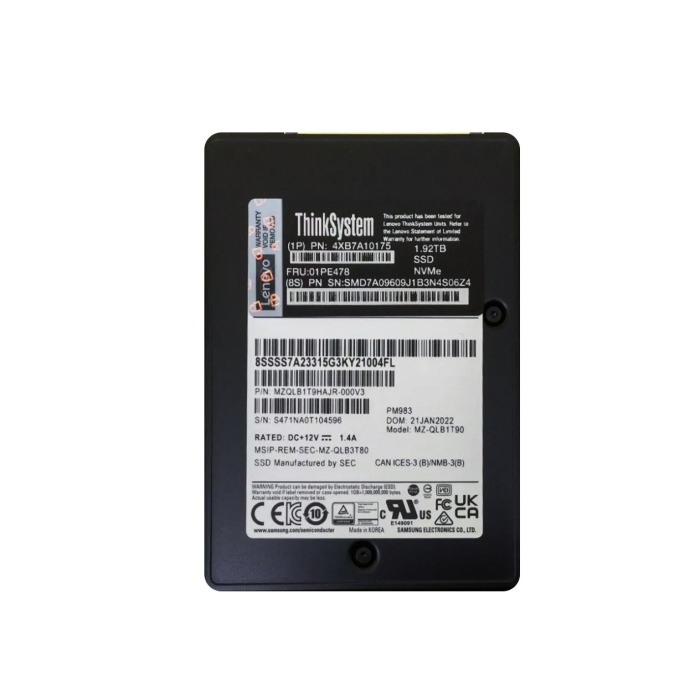 Dysk twardy Lenovo 1.92TB SSD NVMe PCIe 3.0x4 2.5" 1P4XB7A10175