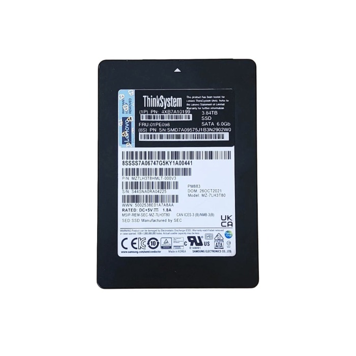 Dysk twardy Lenovo 3.84TB SSD SATA 6G 2.5" V-NAND TLC RI AES-256 512b 4XB7A10199