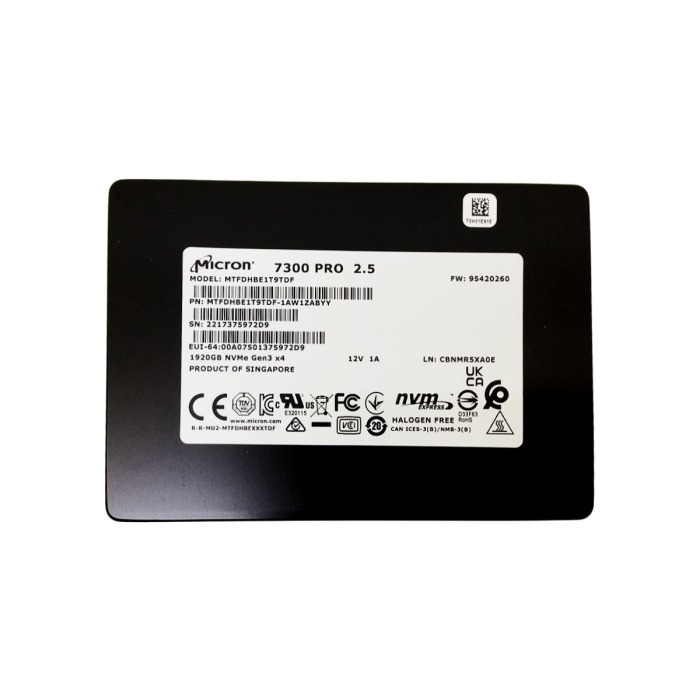 Dysk twardy Micron 1.92TB SSD NVMe PCIe 3.0x4 U.2 2.5" 3D TLC NAND RI MTFDHBE1T9TDF-1AW1ZABYY