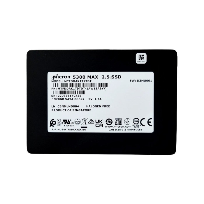 Dysk twardy Micron 1.92TB SSD SATA 6G 2.5" 3D TLC NAND MU MTFDDAK1T9TDT-1AW1ZABYY