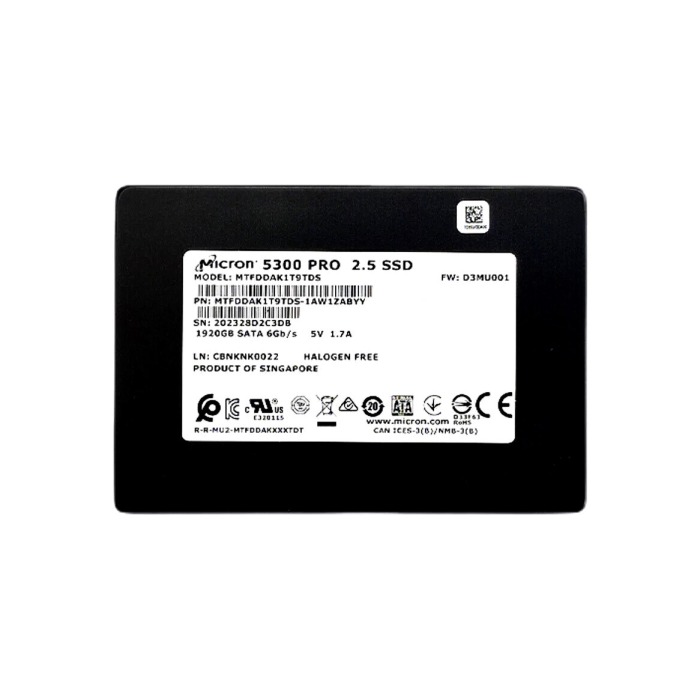Dysk twardy Micron 1.92TB SSD SATA 6G 2.5" TLC MTFDDAK1T9TDT-1AW16ABYY