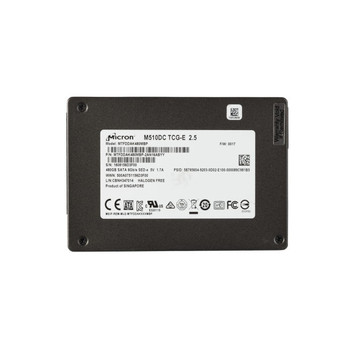 Dysk twardy Micron 480GB SSD SATA 6G 2.5" MLC MU SED MTFDDAK480MBP-2AN16ABYY