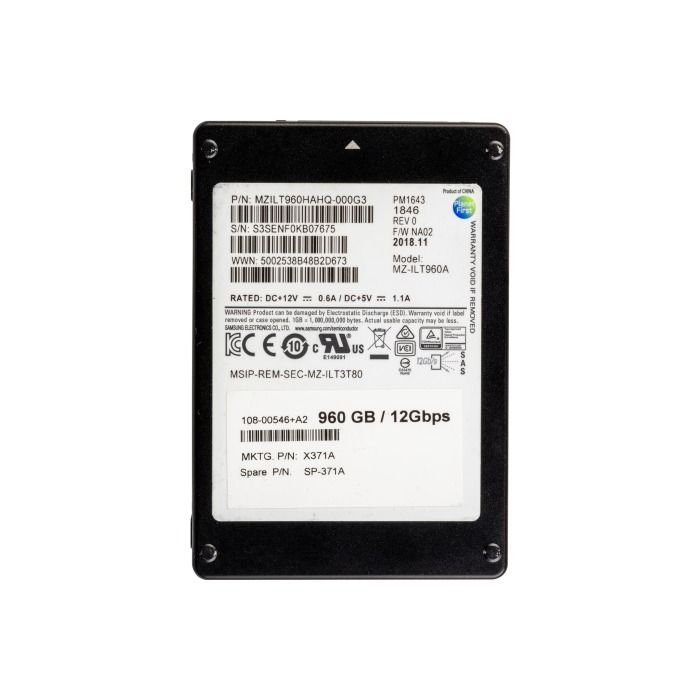 Dysk twardy NetApp Samsung PM1643 960GB SAS 12Gb/s 2.5'' SSD X371A