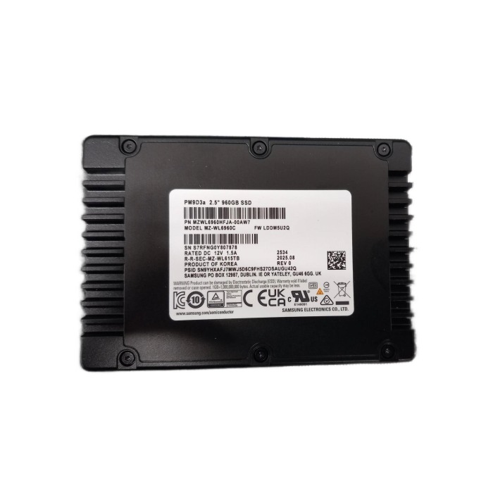 Dysk twardy Samsung 960GB SSD NVMe PCIe 5.0 U.2 2.5" RI MZWL6960HFJA-00AW7