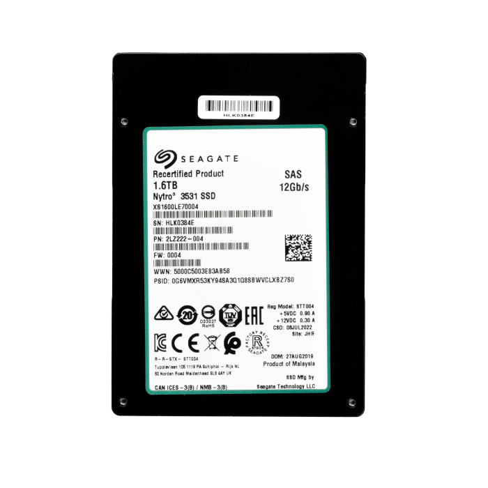 Dysk twardy Seagate 1.6TB SSD SAS 12G 2.5" 3D eTLC MU 512e 2LZ222-004