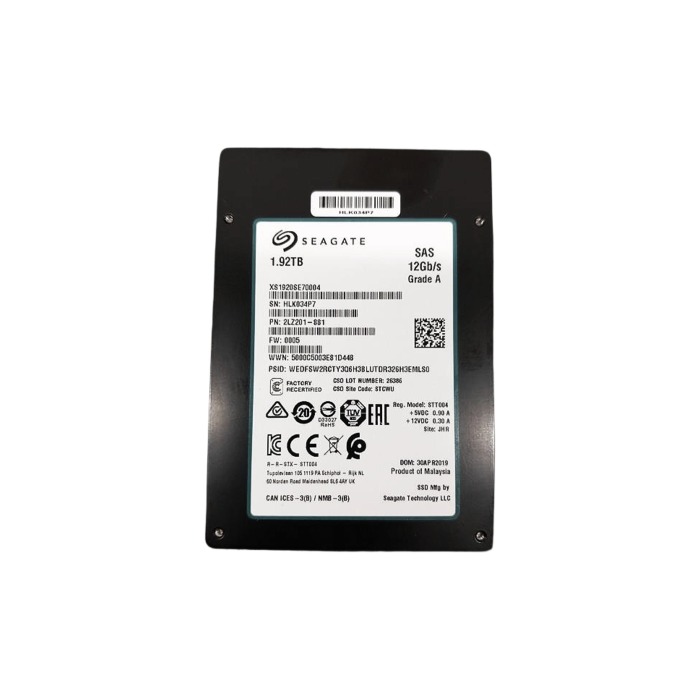 Dysk twardy Seagate 1.92TB SSD SAS 12G 2.5" 3D eTLC RI 2LZ201-881