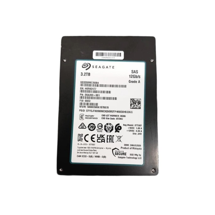 Dysk twardy Seagate 3.2TB SSD SAS 12G 2.5" 3D eTLC WI 512e 2XA203-881