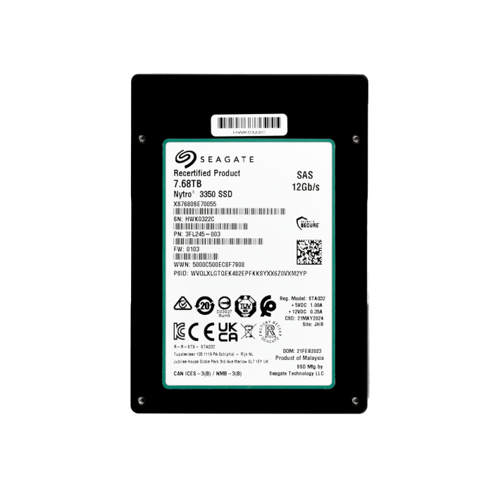 Dysk twardy Seagate 7.68TB SSD SAS 12G 2.5" 3D eTLC RI XS7680SE70055