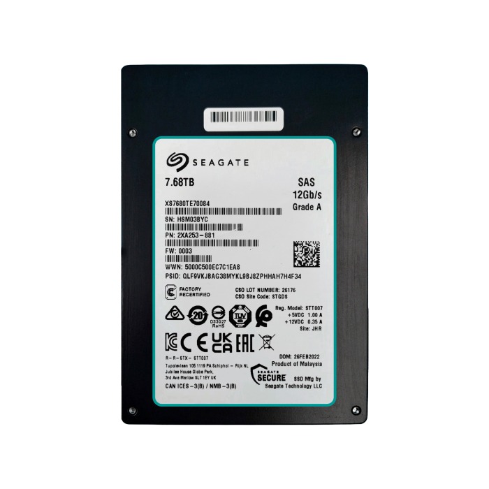 Dysk twardy Seagate 7.68TB SSD SAS 12G 2.5" RI XS7680TE70084
