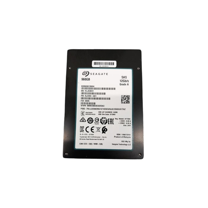 Dysk twardy Seagate 960GB SSD SAS 12G 2.5" 3D eTLC RI 512e 2LZ200-881